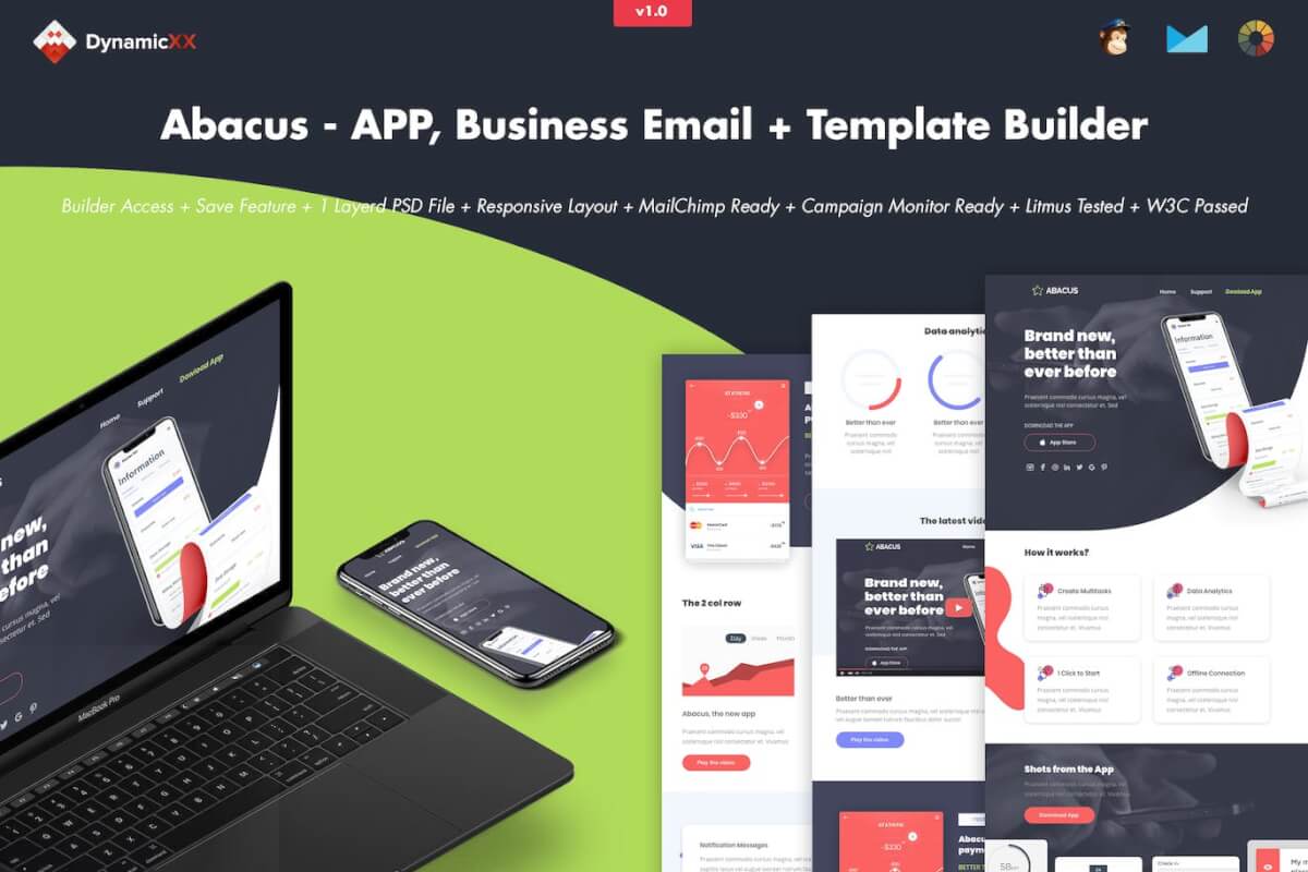 Abacus-APP、企业邮箱+模板生成器HTML模板