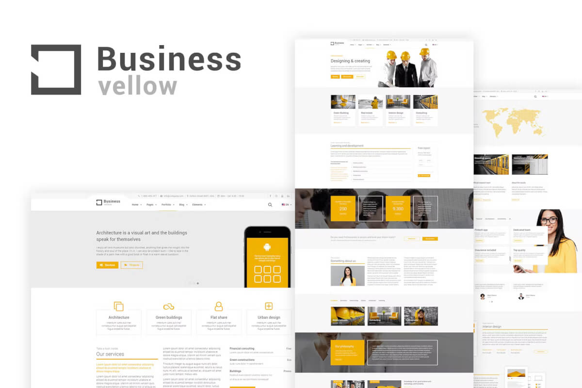黄色业务页面 HTML 模板