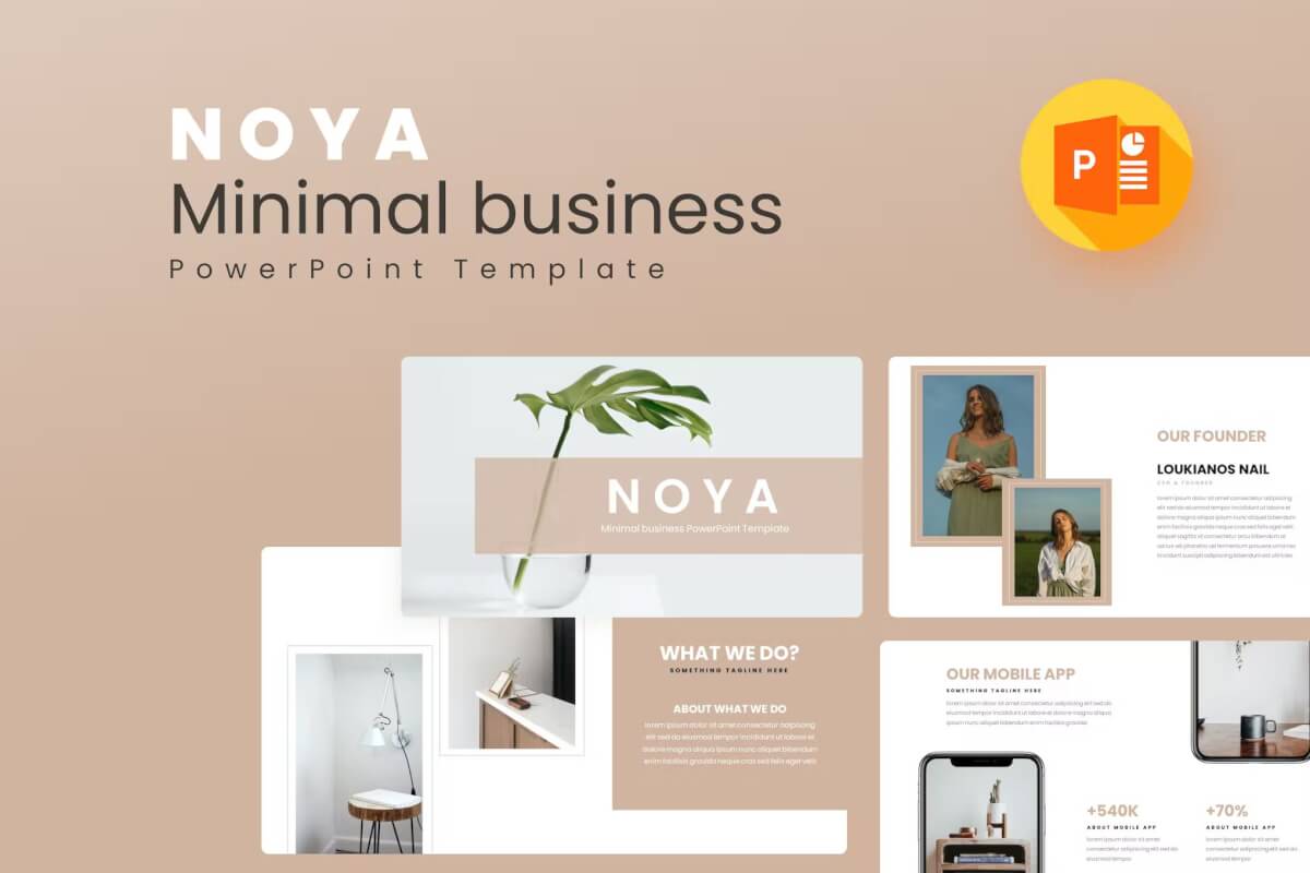 NOYA-最小业务的PowerPoint模板