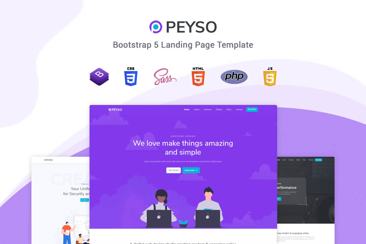 Peyso - Bootstrap 5 着陆页 Web 模板