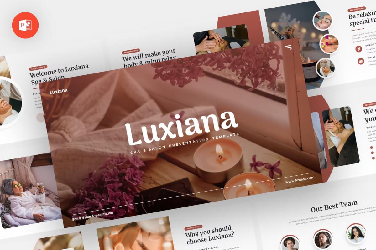 Luxiana-水疗和桑拿PowerPoint模板