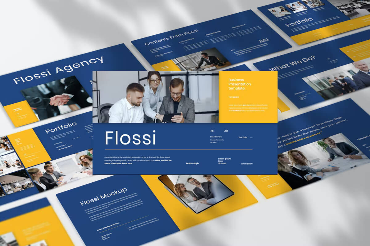 Flossi - 商业演示PowerPoint模板