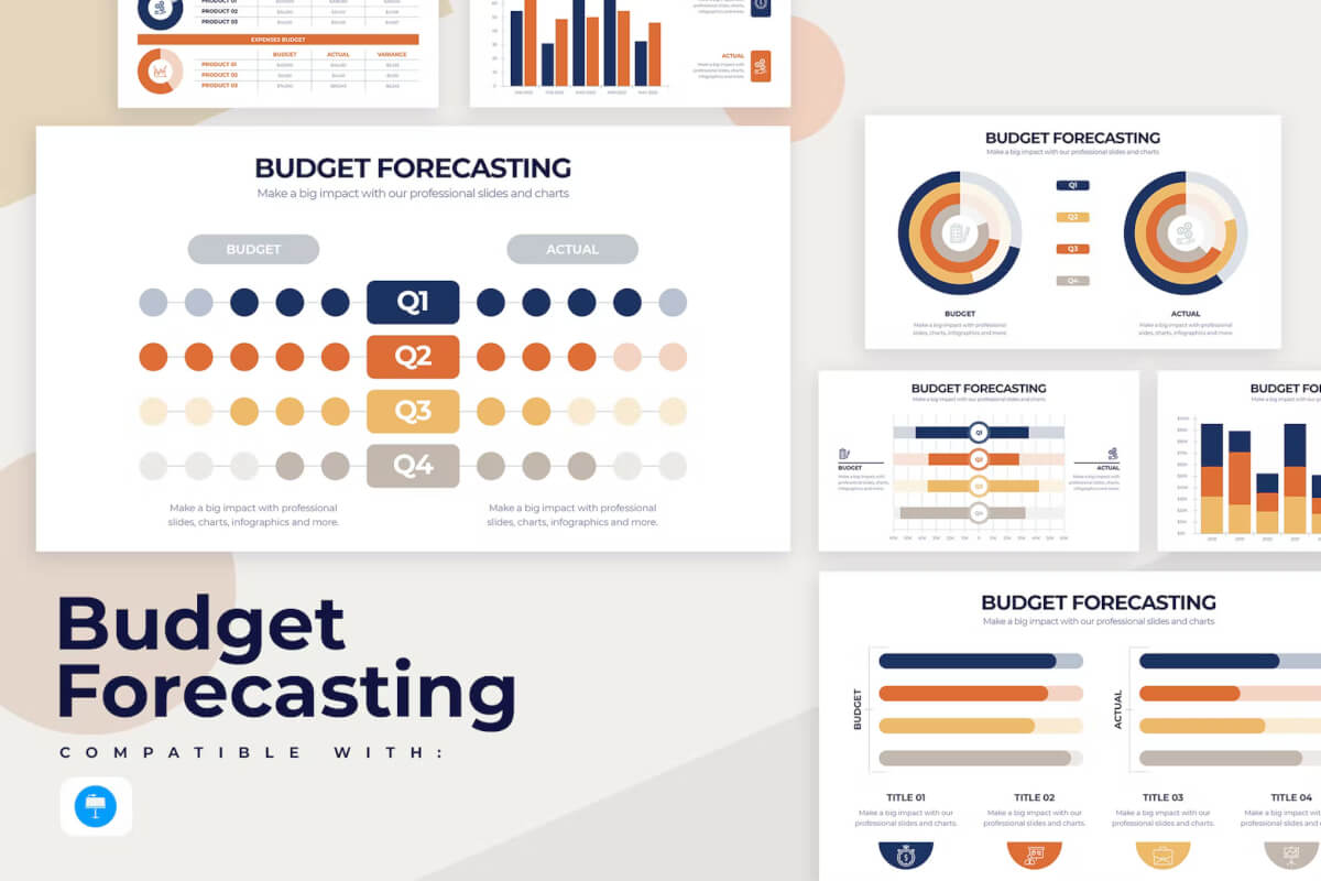 业务预算预测主题信息图表PPT