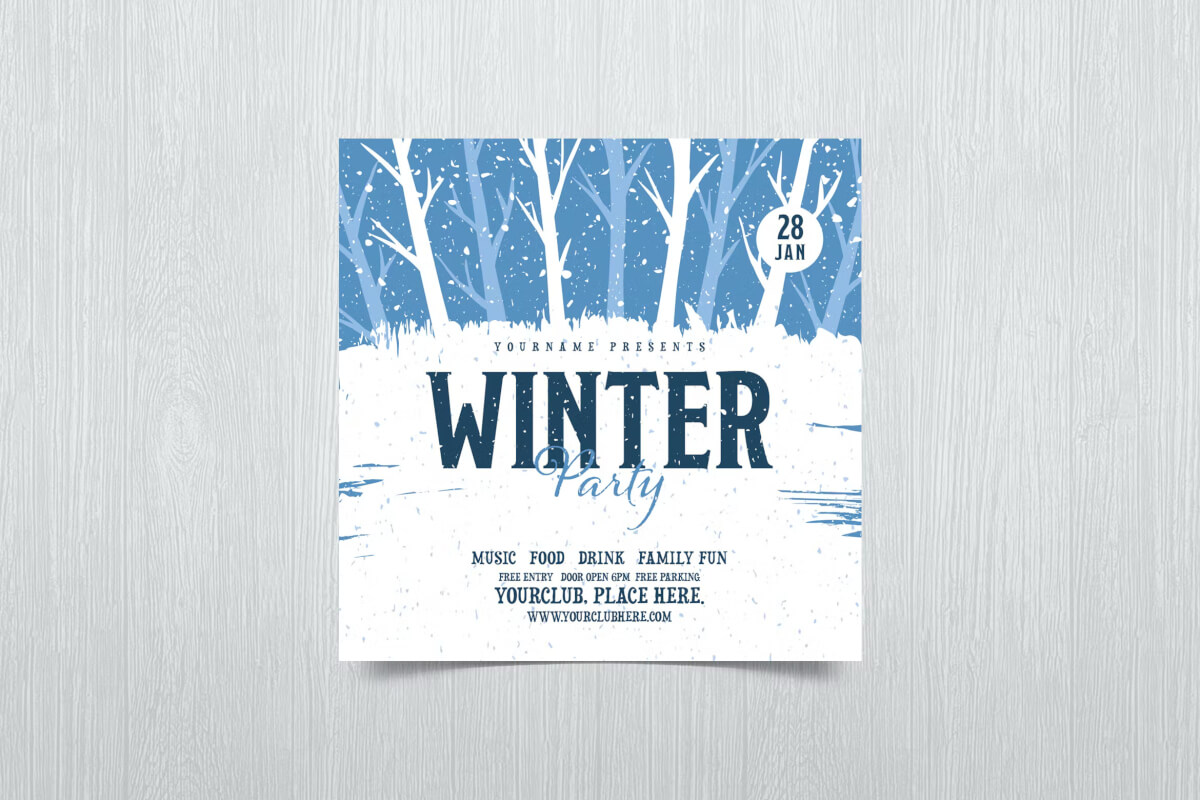 冬季传单海报模板
