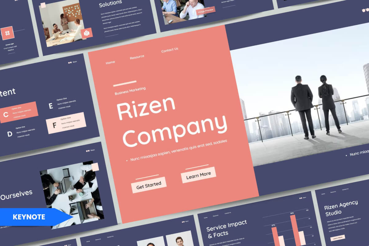 RIZEN-数字业务营销 PPT模板