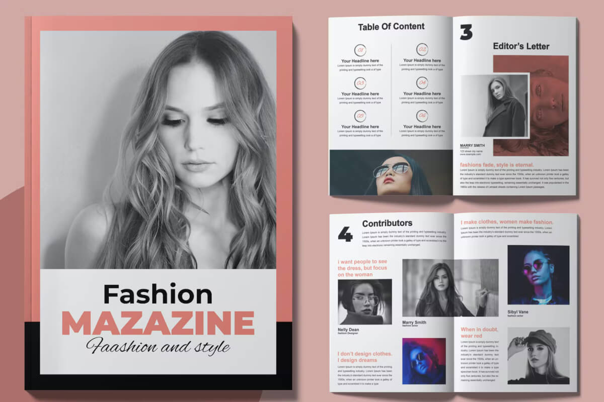 时尚杂志宣传画册 InDesign模板