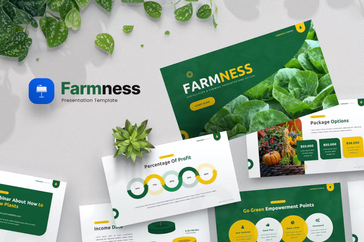 Farmness - 农业主题演 Keynote模板