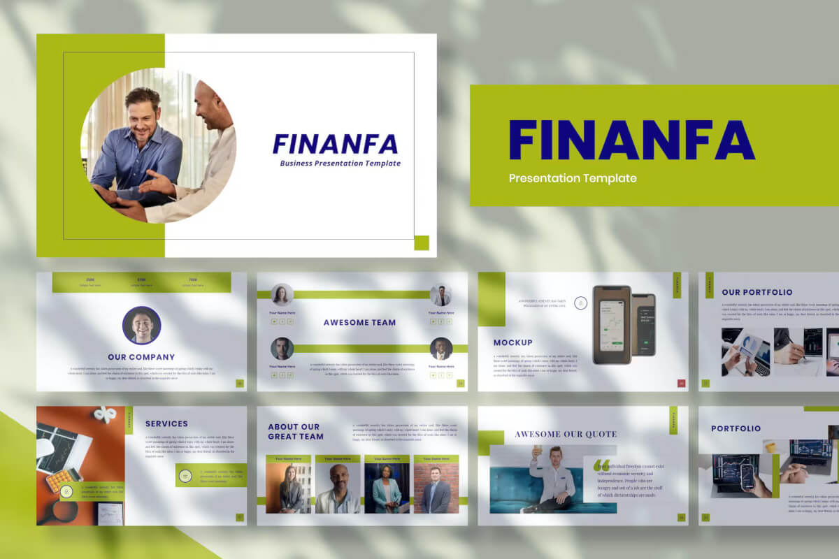 Finanfa - 商业演示主题演讲 Keynote模板