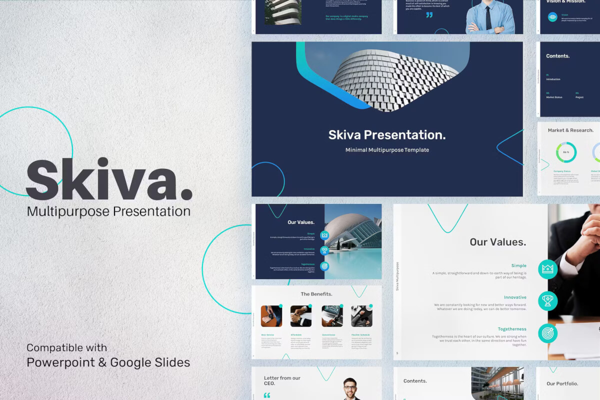 Skiva - 多用途演示 PowerPoint 模板