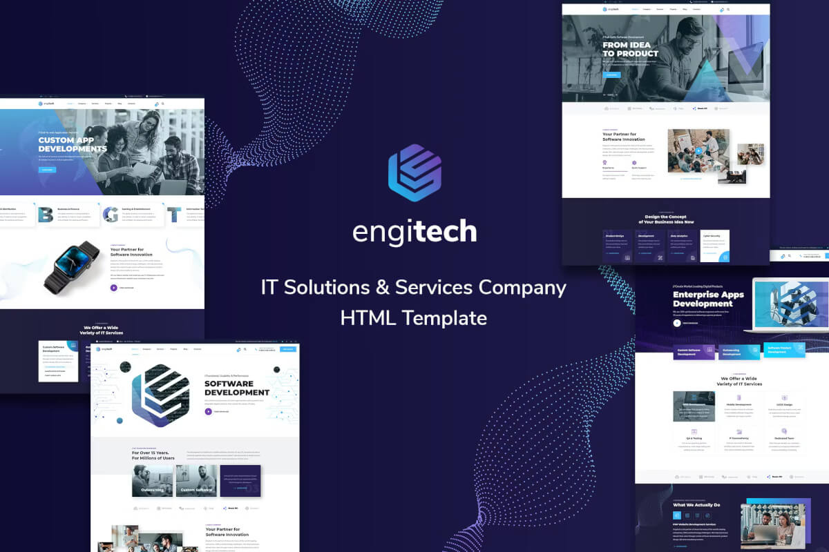 Engitech - IT 解决方案和服务 HTML5 模板