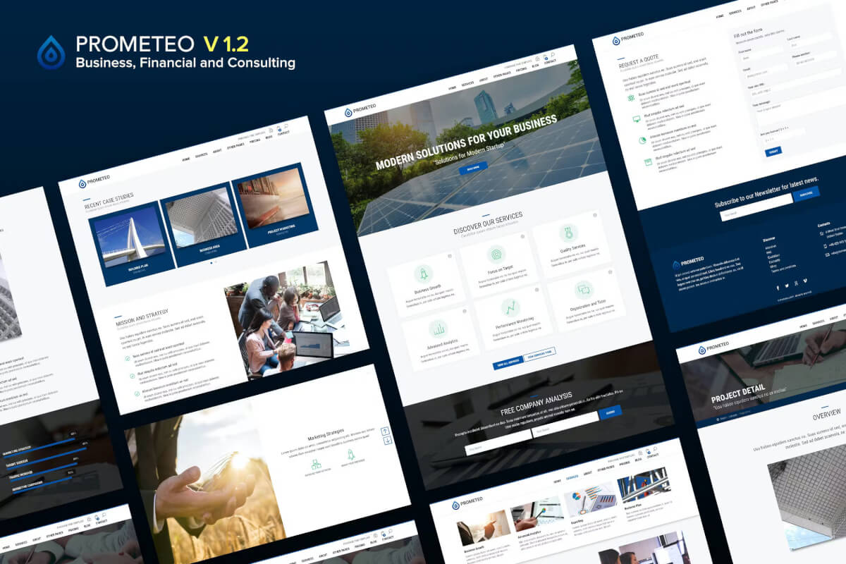 Prometeo - 商业、金融和咨询 HTML模板
