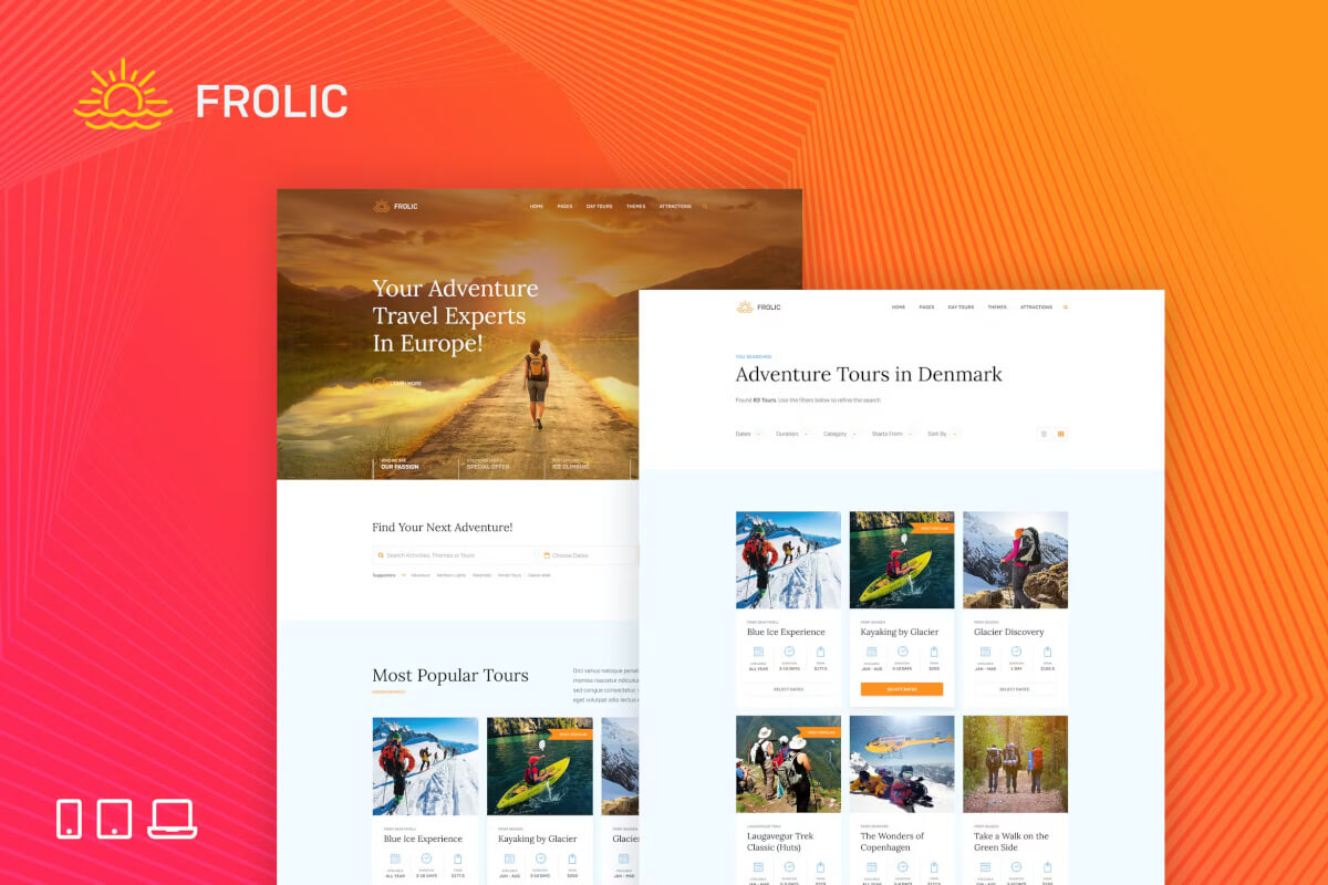FROLIC - 用于旅行社和旅游的 HTML 模板