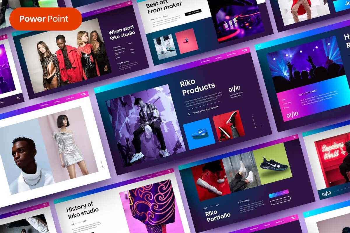 Riko – 紫色商业 PowerPoint 模板