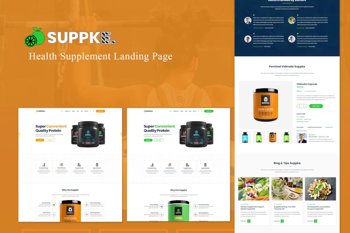 Suppke - 保健品登陆页面模板