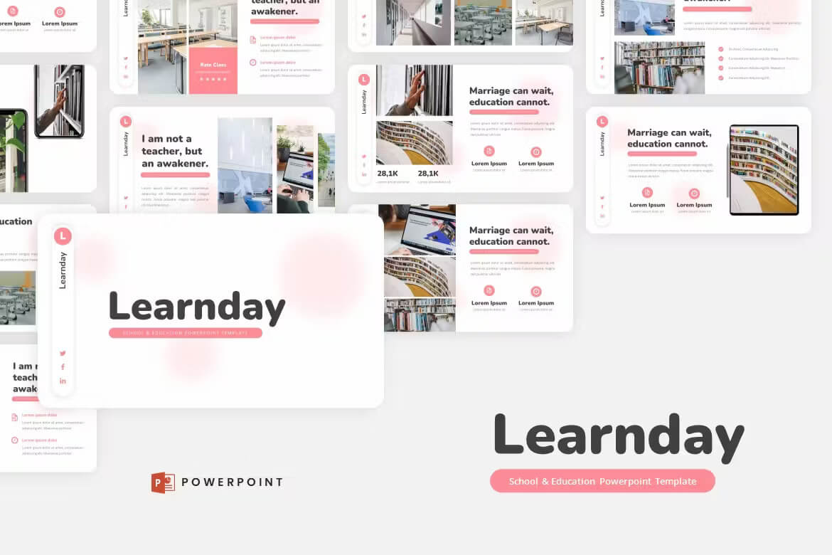Learnday - 学校与教育Powerpoint模板