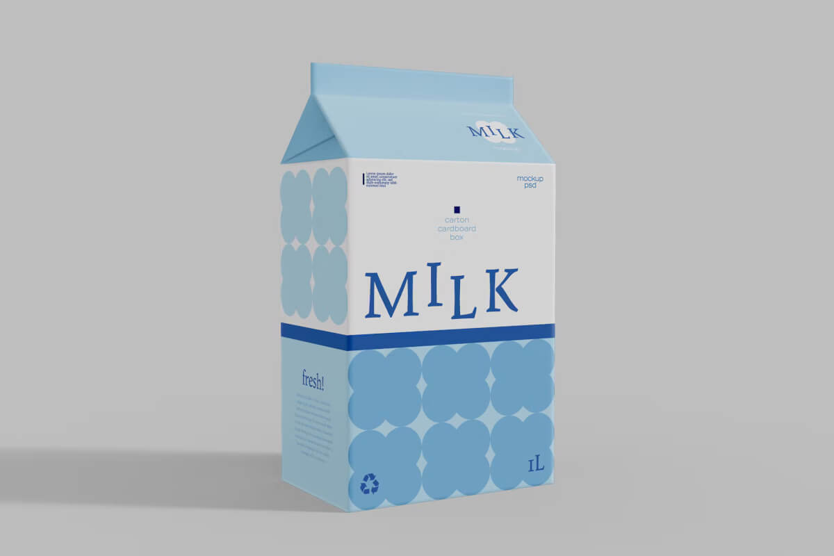 牛奶或果汁纸盒样机