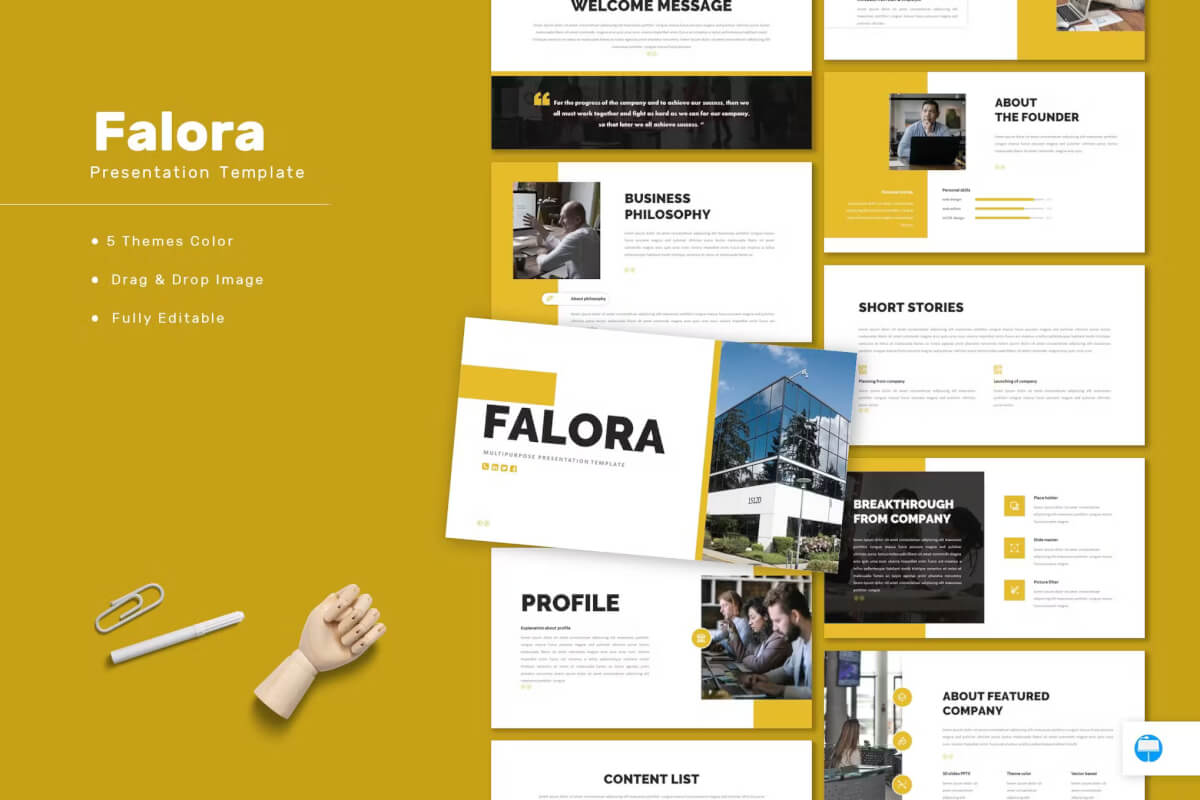 Falora - 公司多用途主题演讲 Keynote模板
