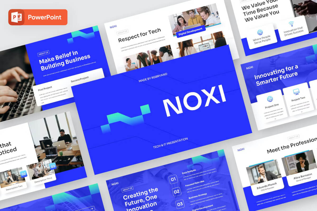 Noxi - 技术/启动 PowerPoint演示模板