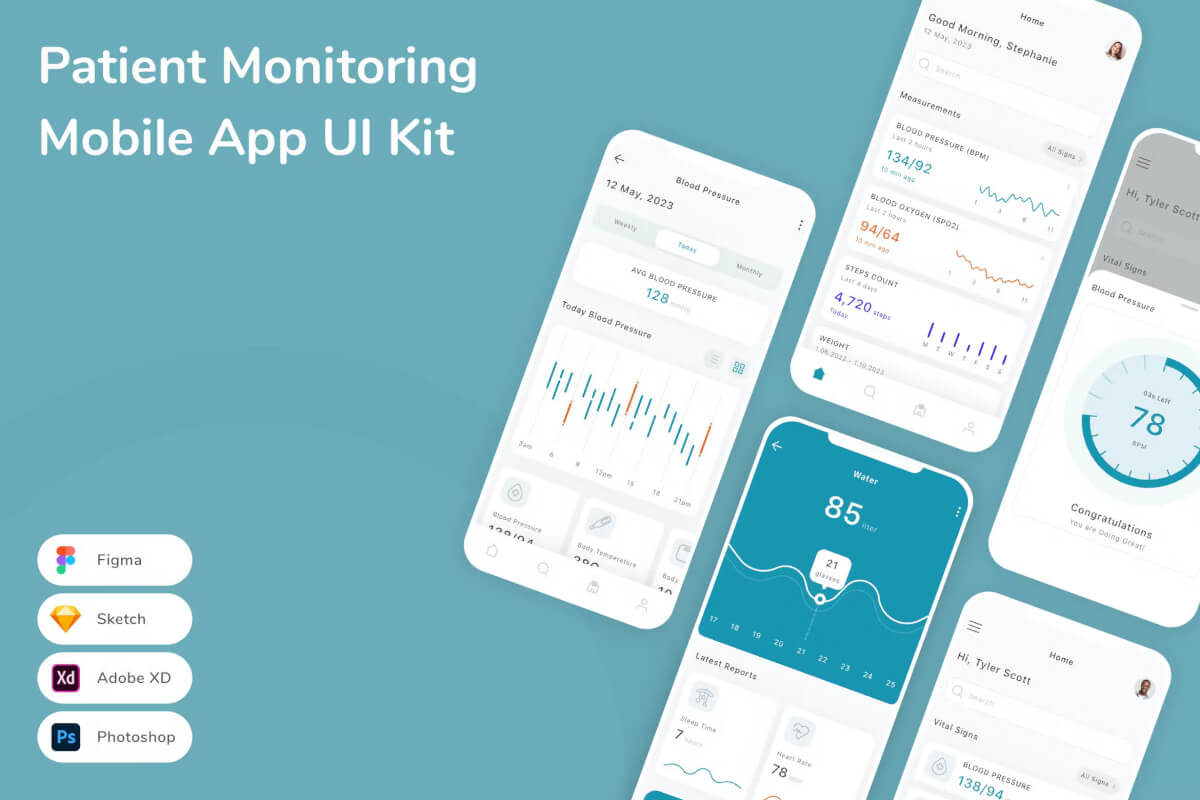 患者监护移动应用程序 UI 套件