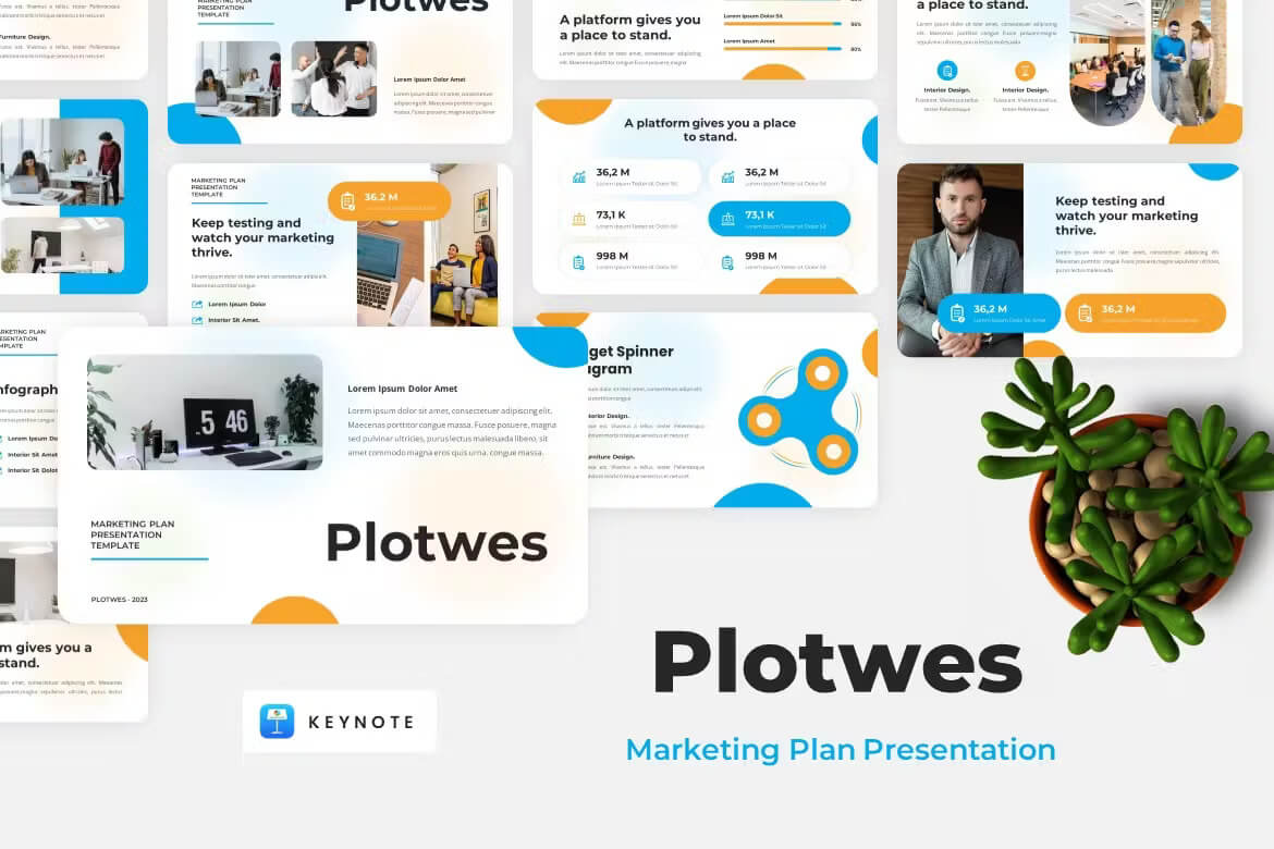 Plotwes - 营销计划主题演讲模板