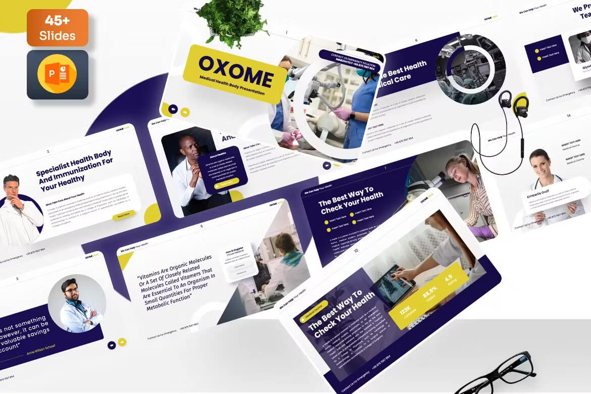 Oxome - 医疗保健 Powerpoint 模板