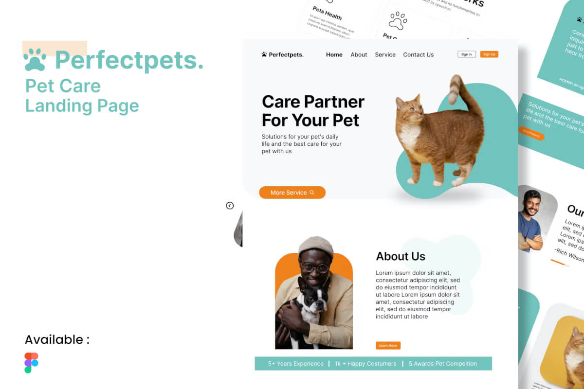 Perfectpets - 宠物护理登陆页面