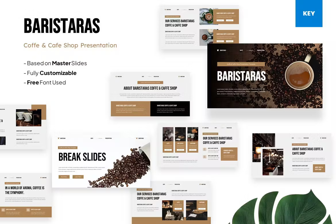 Baristaras - 咖啡店主题演讲模板