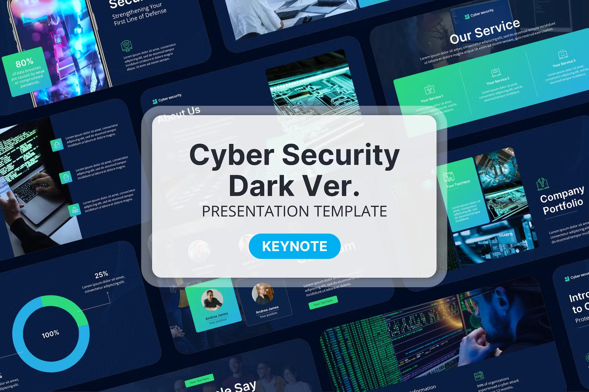 网络安全黑暗版主题演讲 Keynote模板