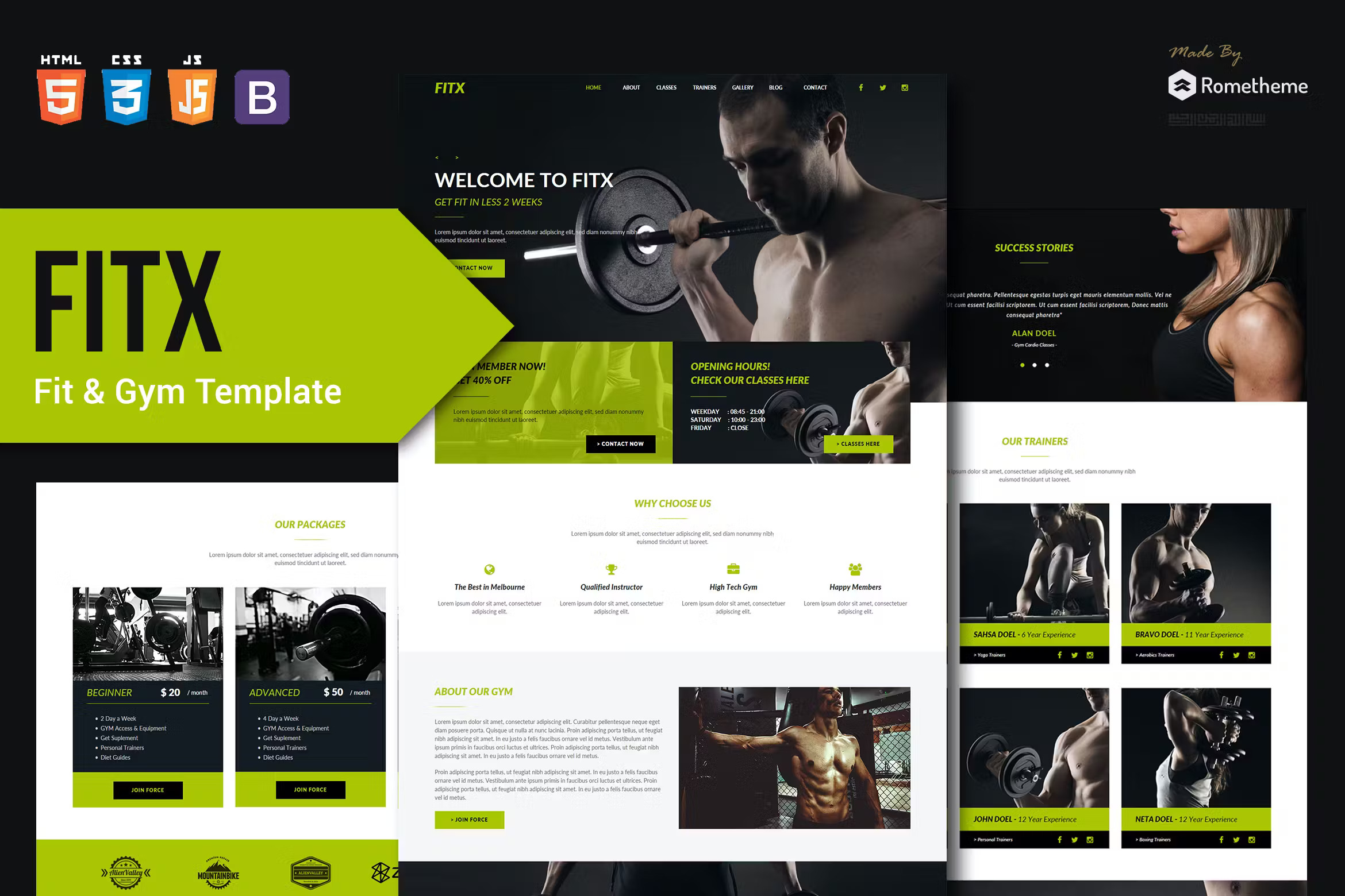 FitX - 健身和健身房 HTML 模板
