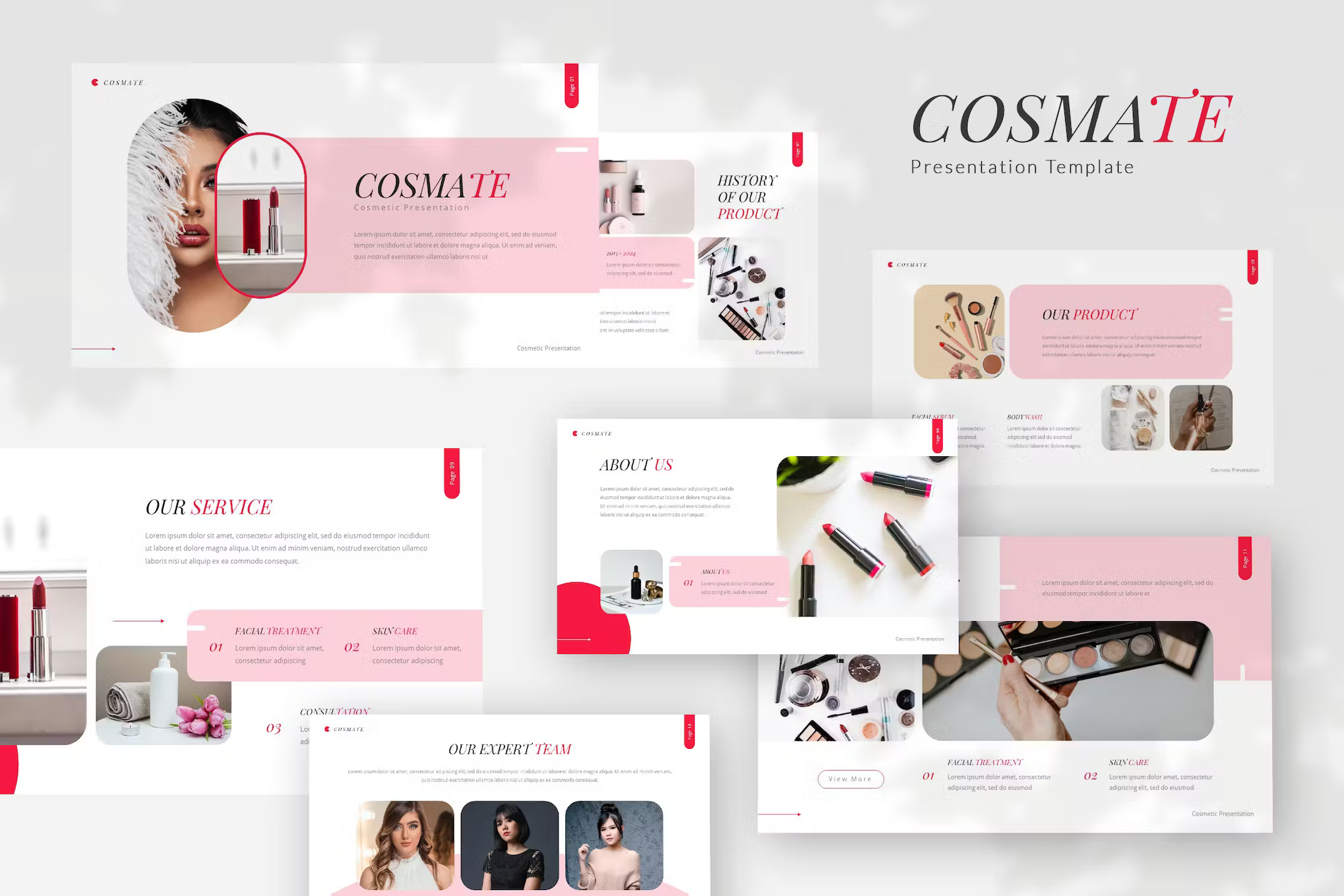 Cosmate — 化妆品主题演讲 Keynote模板