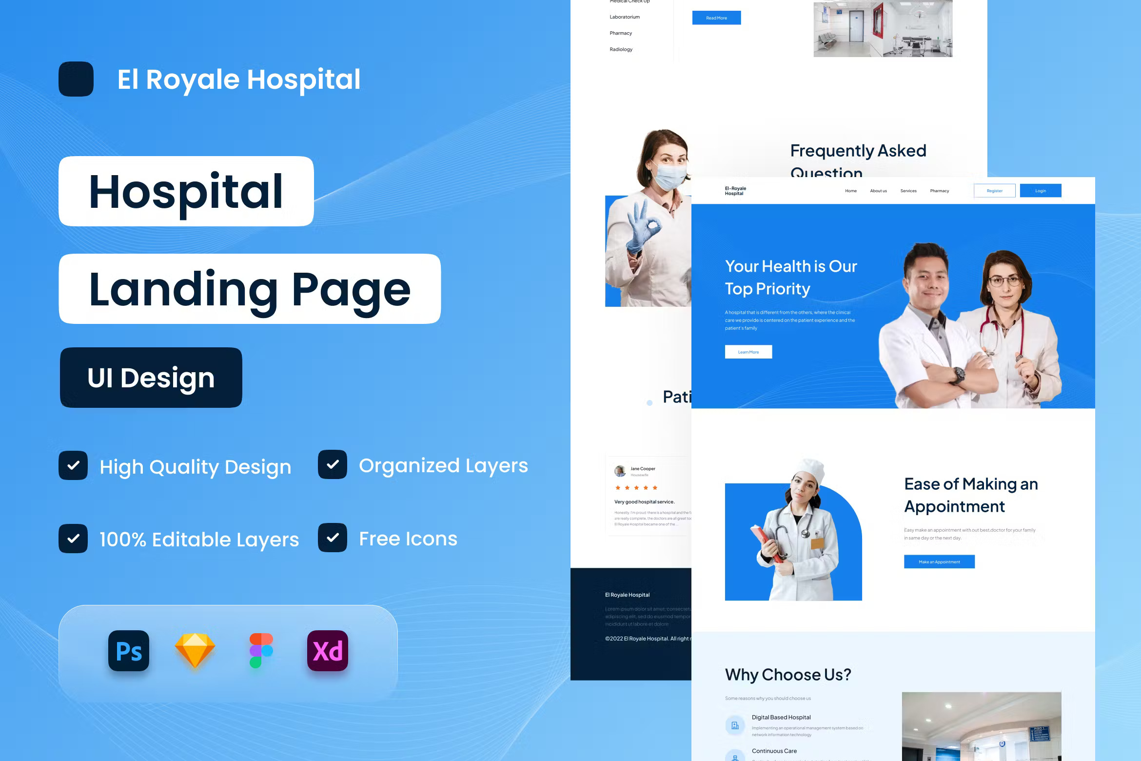 医院登陆页面 - UI 设计