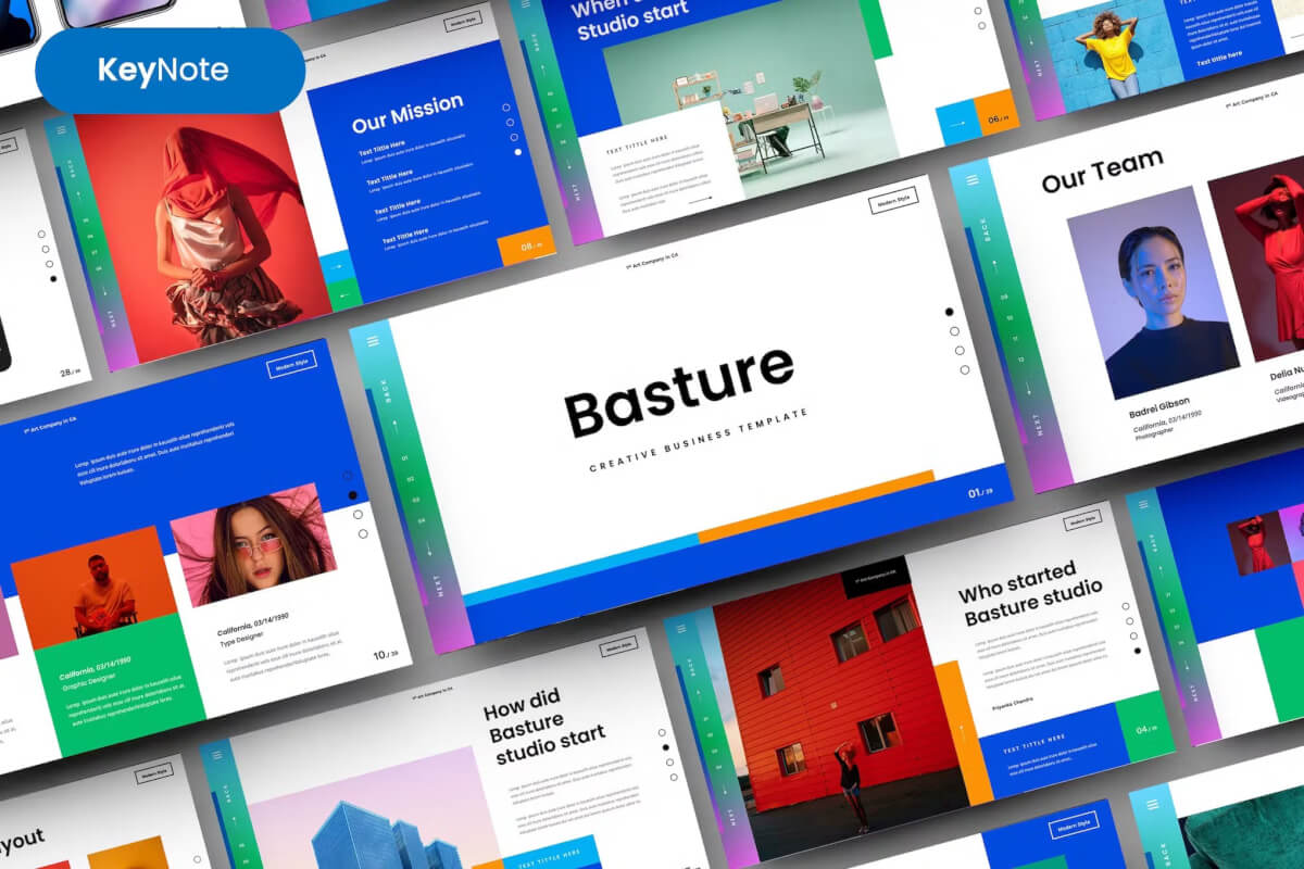 Basture – 商业主题演讲模板