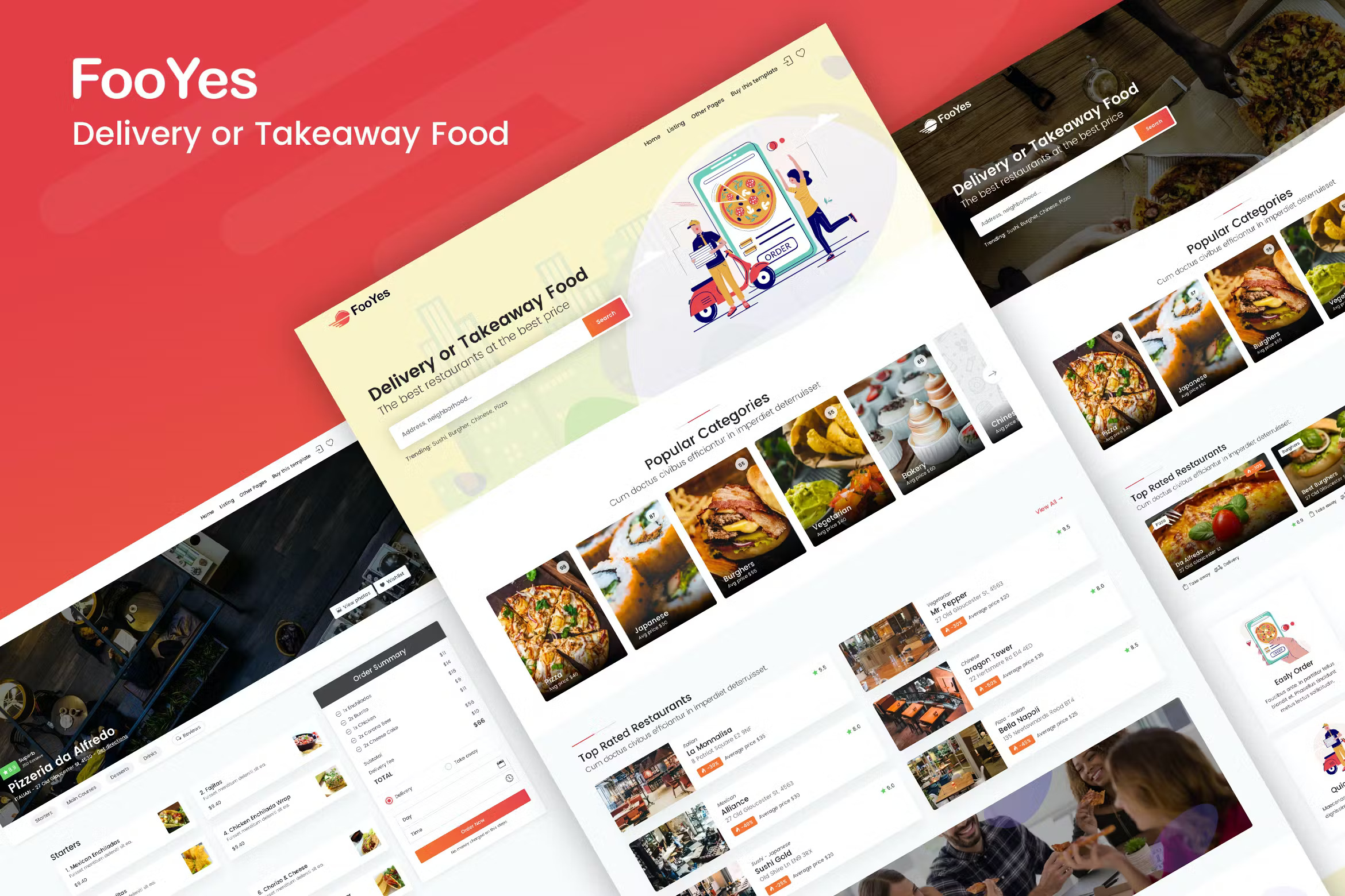 FooYes - 送货或外卖食品 HTML模板