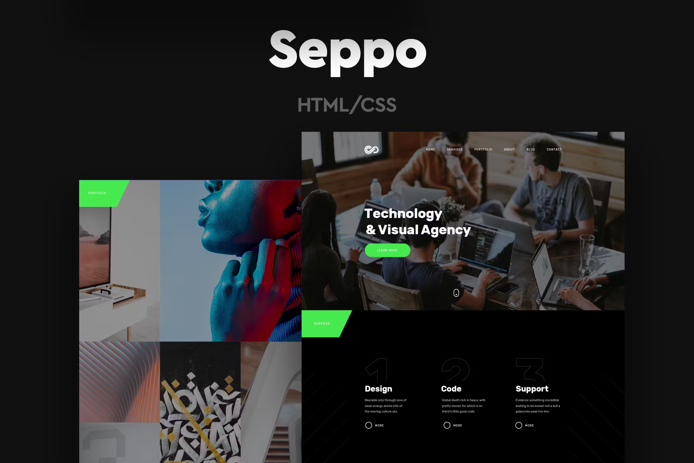 Seppo - 企业一页 HTML 模板