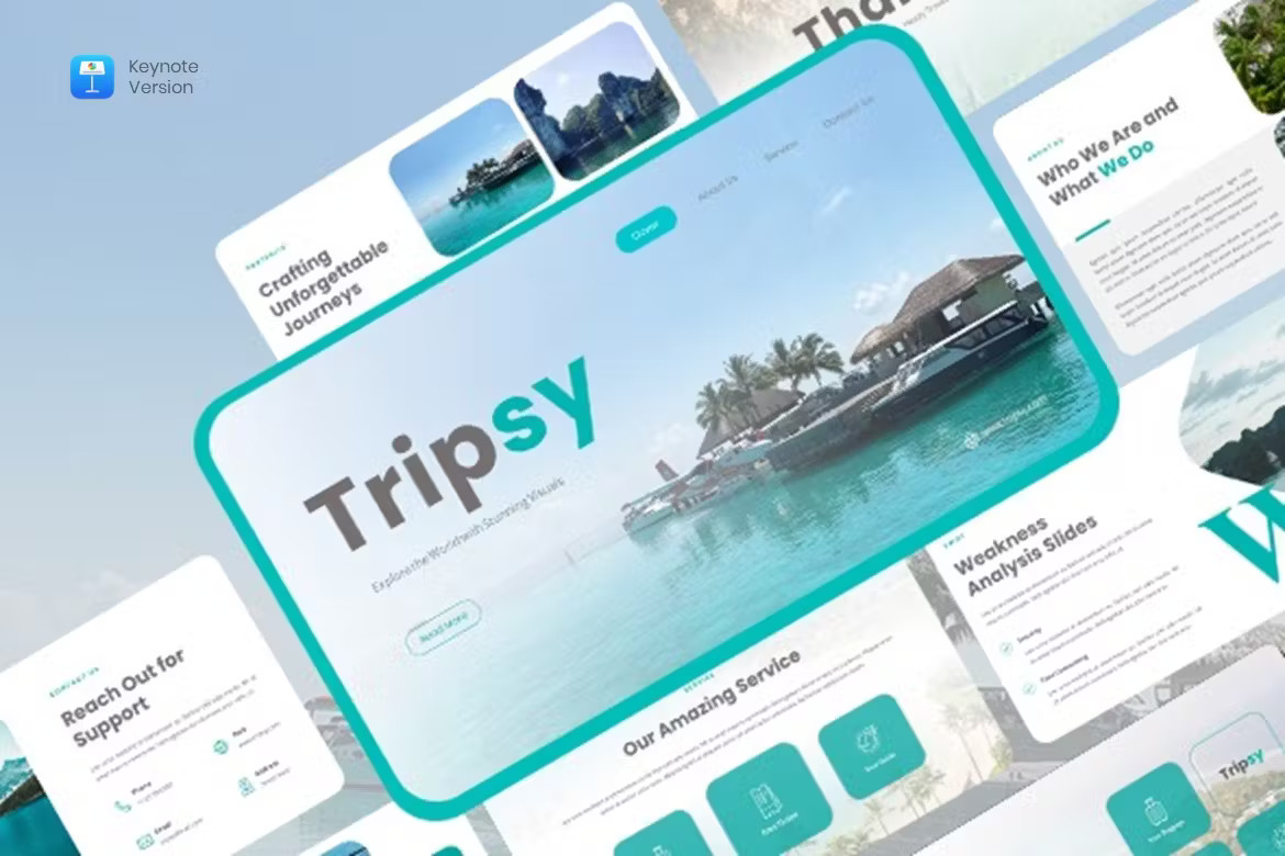Tripsy-旅行社主题演讲 Keynote模板