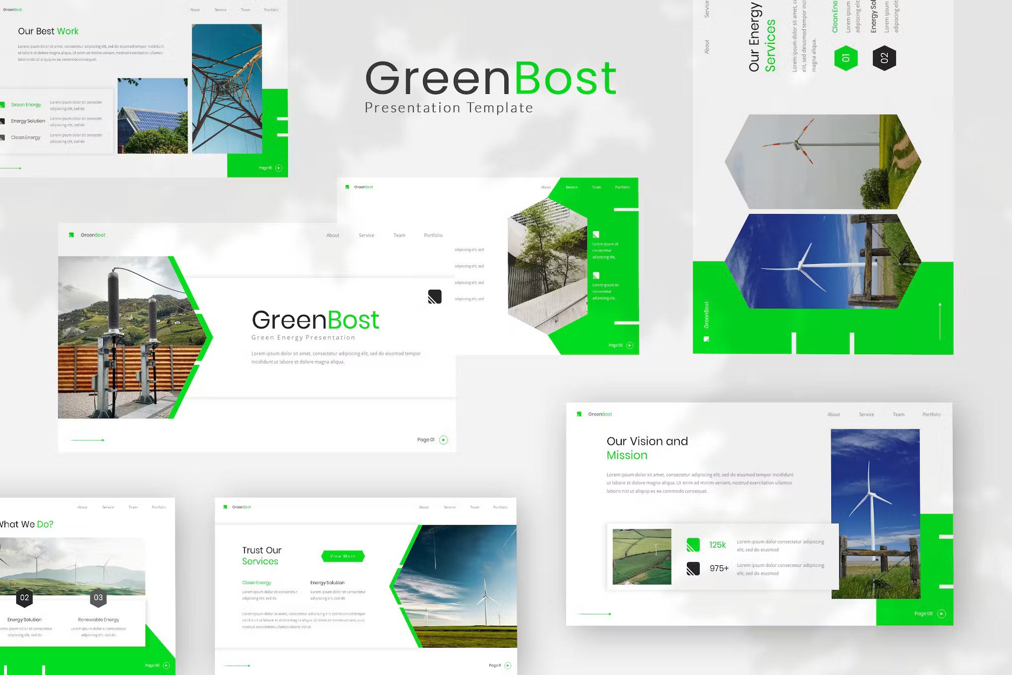 Greenboost — 绿色能源主题演讲 Keynote模板