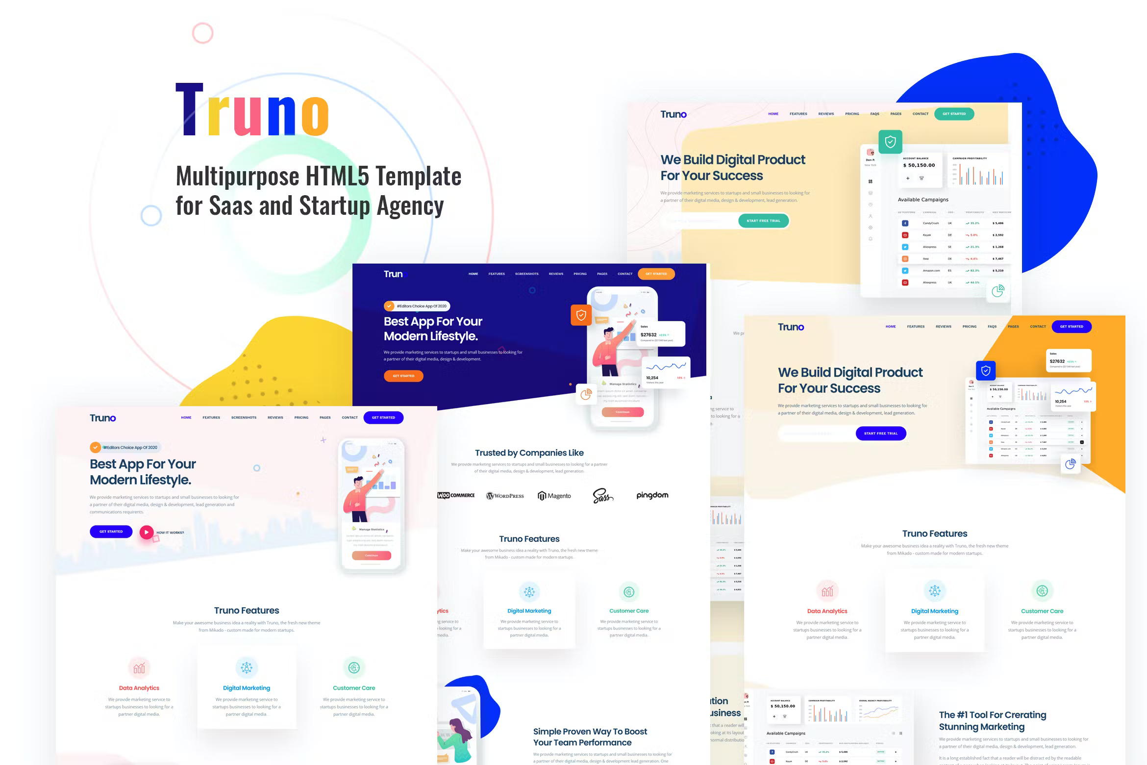 Truno - Saas 和初创公司 HTML5 模板