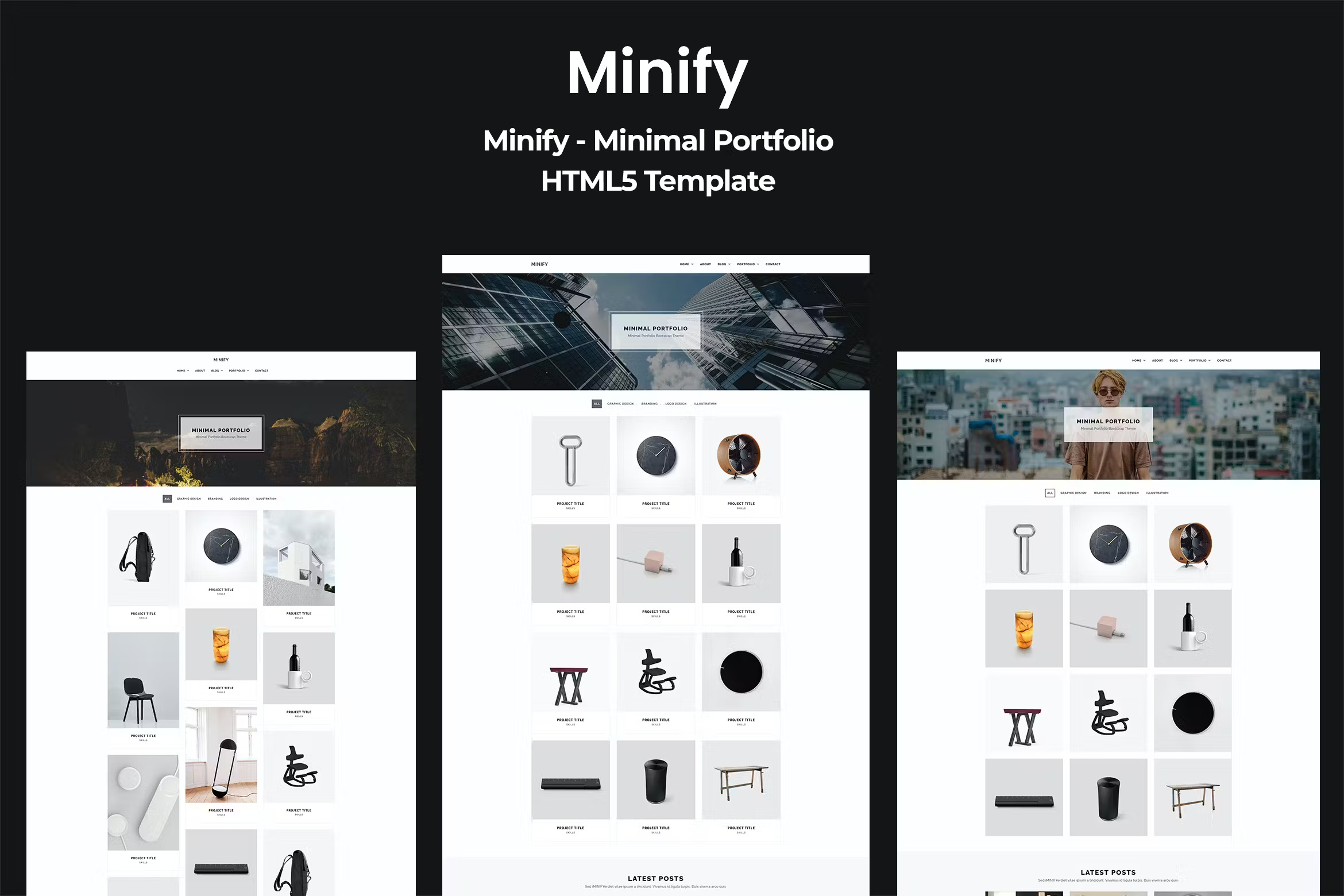 Minify - 最小作品集 HTML5 模板