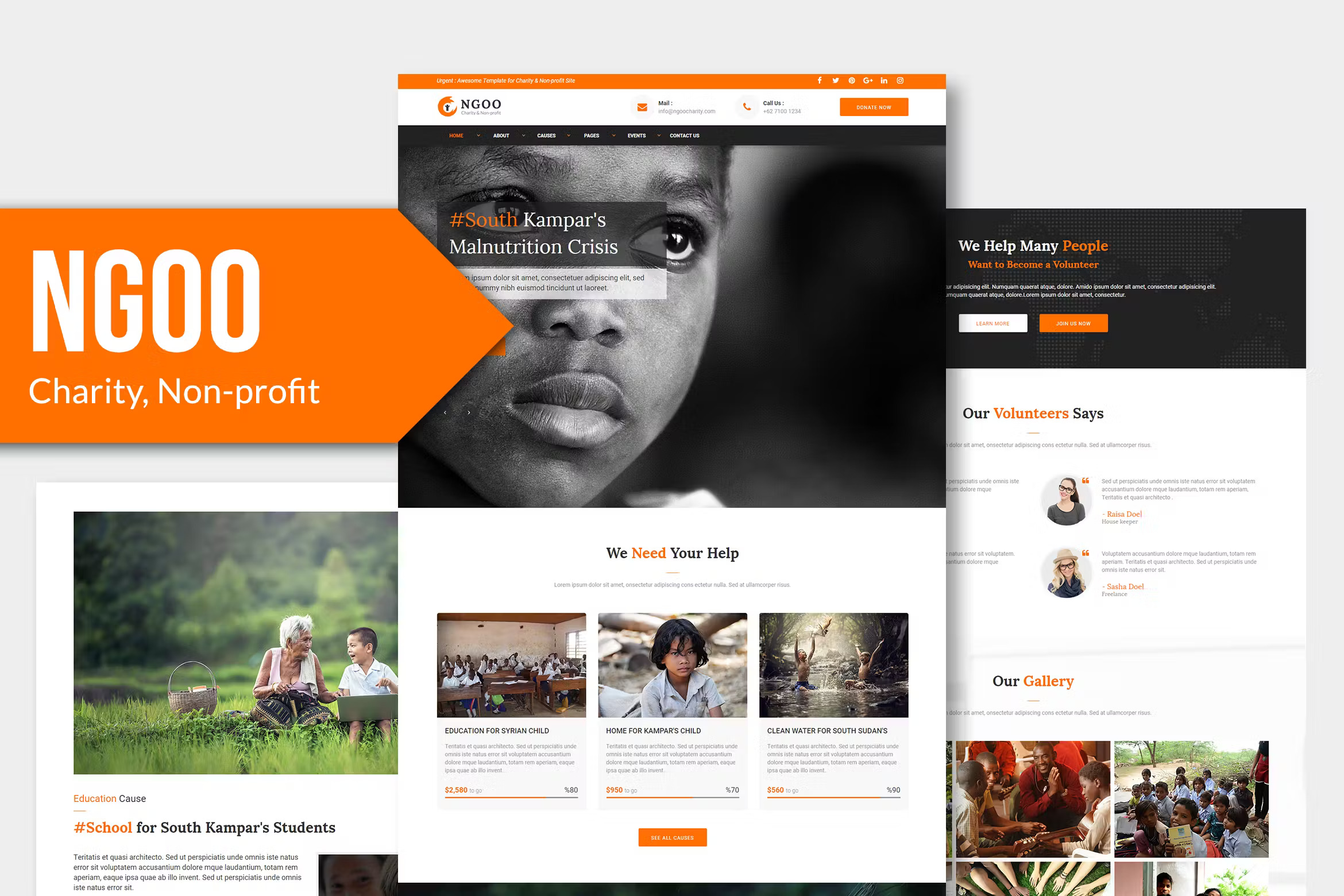 NGOO - 慈善、非营利、HTML 模板