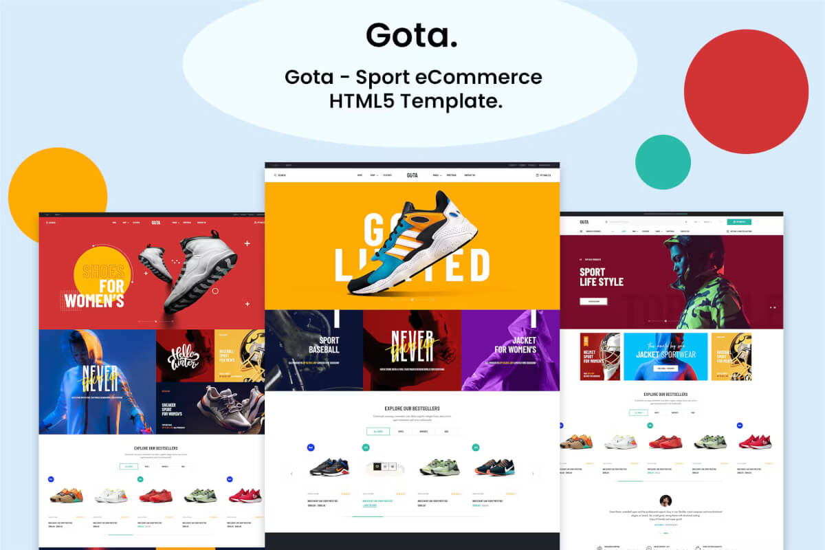 Gota - 体育电子商务 HTML5 模板