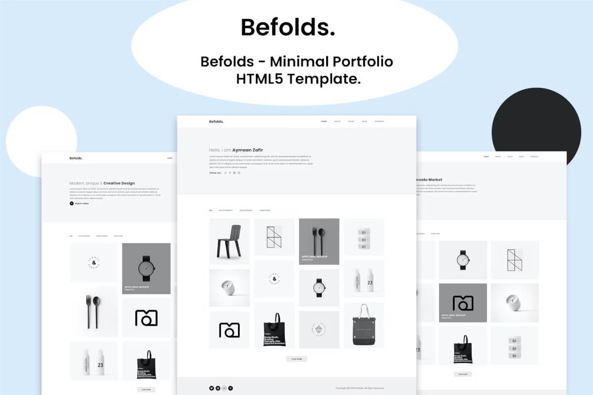 Befolds - 最小作品集 HTML5 模板