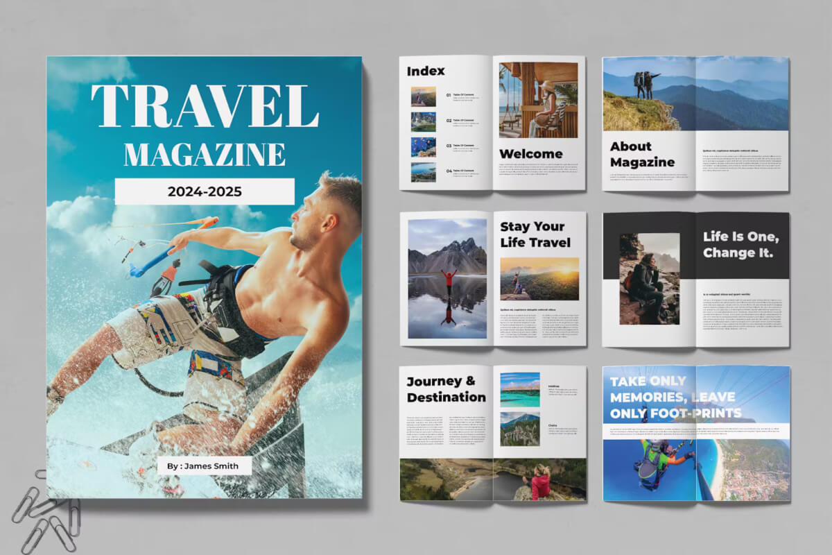 旅游杂志手册模板