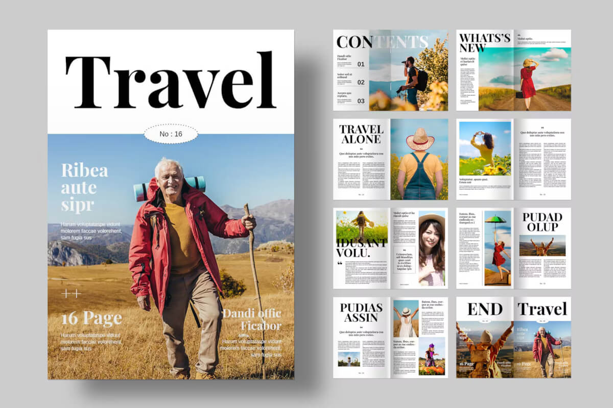 旅游杂志版式设计模板