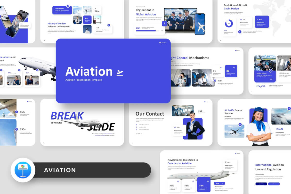 航空主题演讲 Keynote 模板