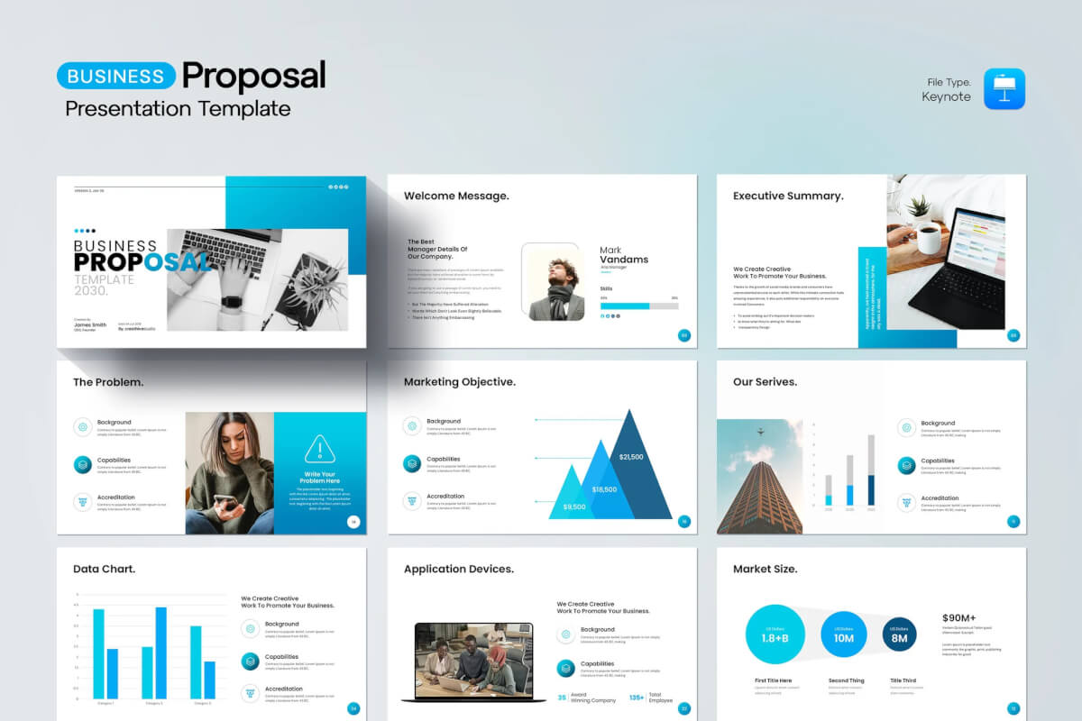 商业提案的主题 Keynote 模板