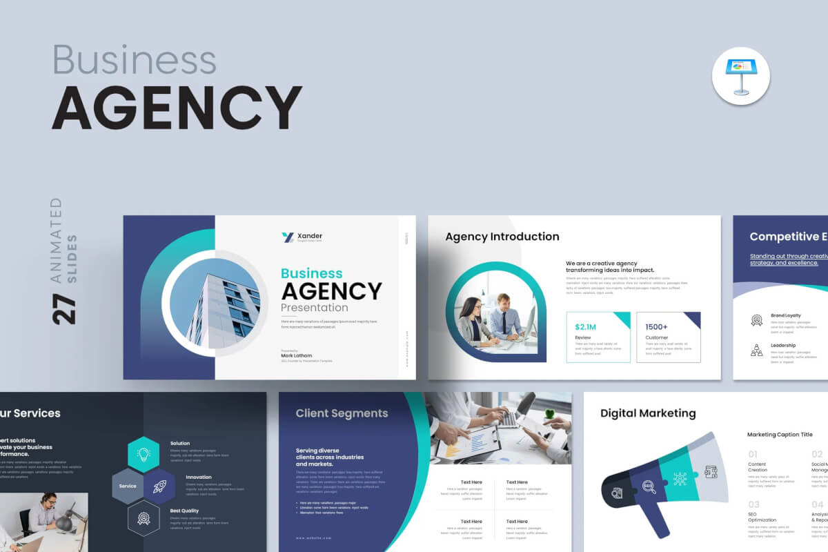 商业机构设计主题演讲稿Keynote模板