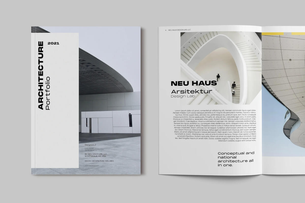 建筑作品集手册设计模板