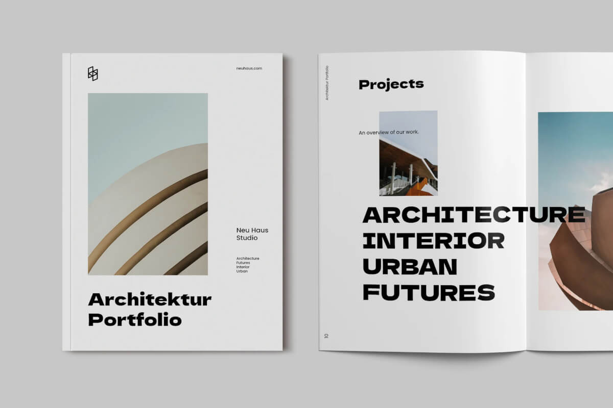 建筑作品集手册设计模板