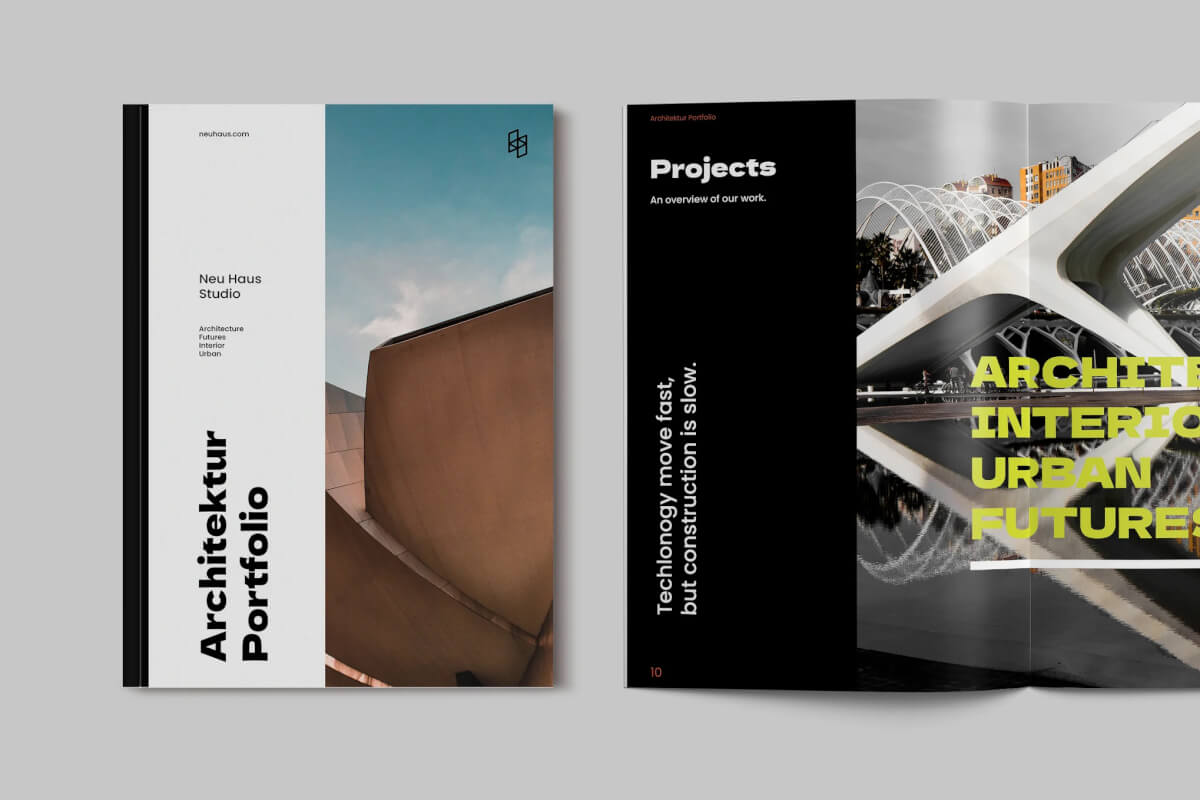 建筑作品集手册设计模板