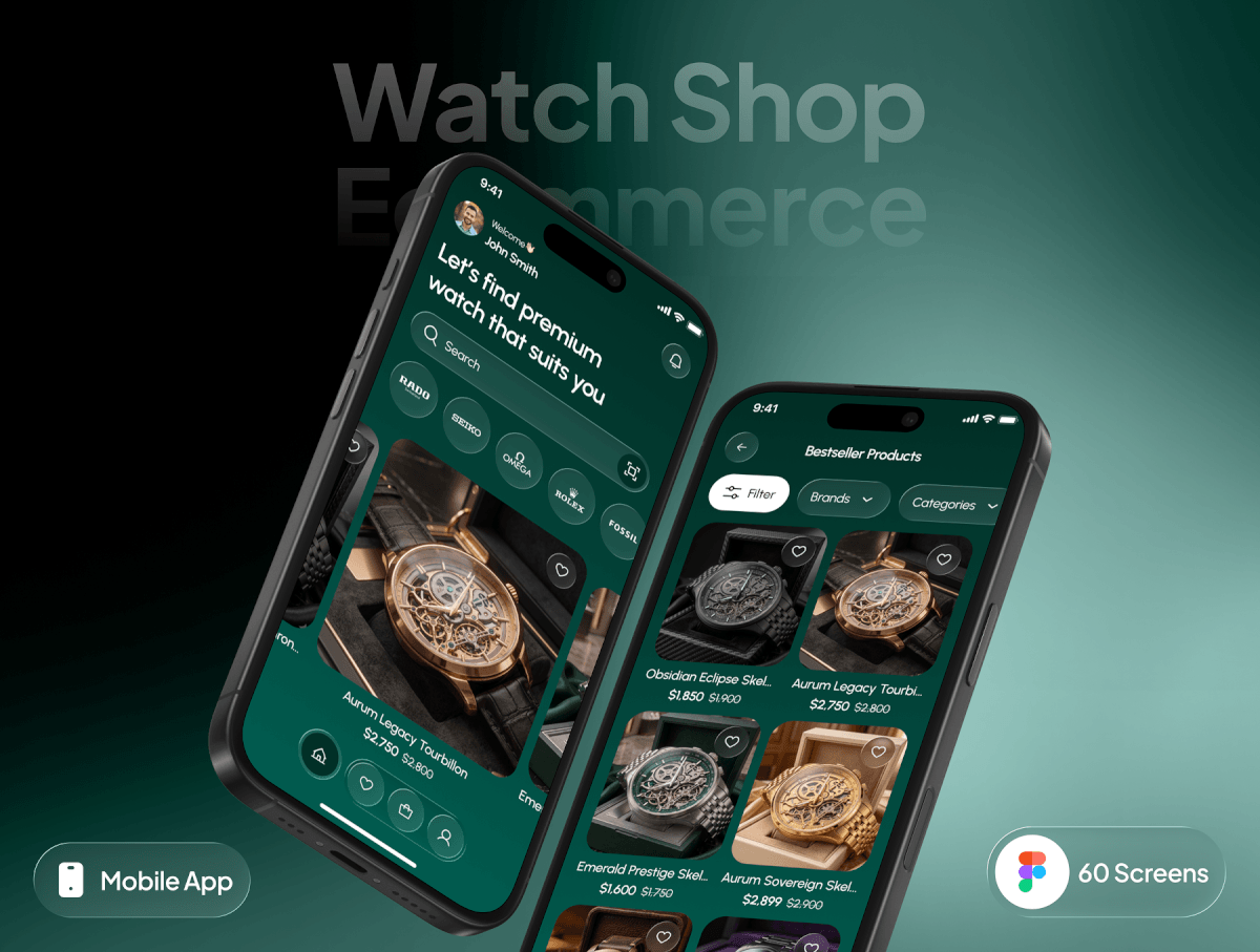 weaor - 手表商店电子商务应用 UI 套件